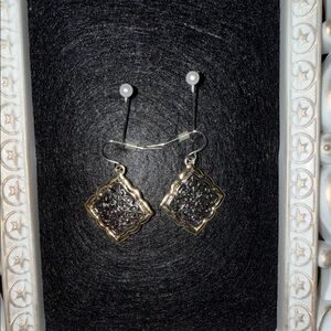 Elegant Two-Tone Dangle Earrings